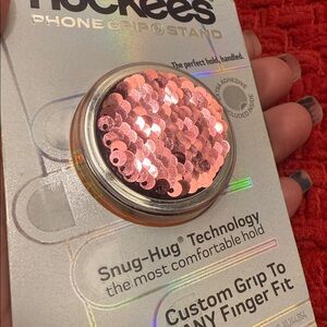 🥰🥰 Nuckees Pink/ Silver Sequins Phone Grip & Stand 🥰🥰